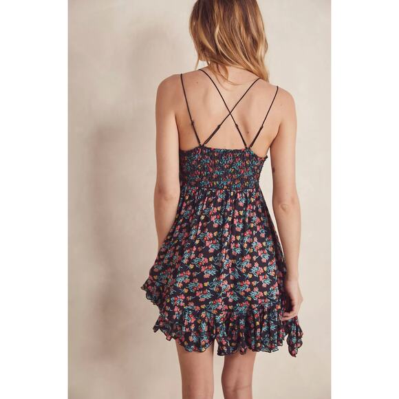 Free People - Printed Adella Mini Slip Dress - Picture 6 of 12
